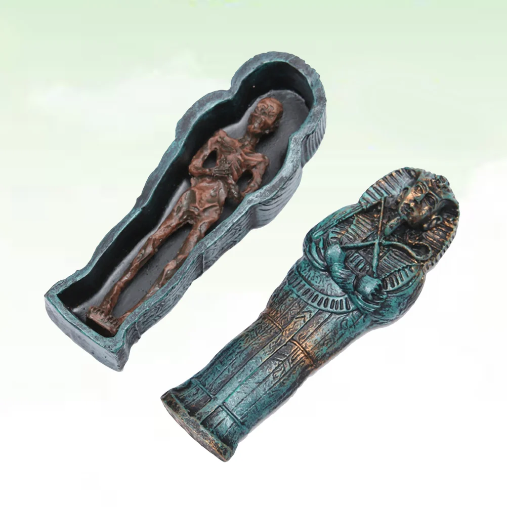 

1PCS Mummy Dccor Desktop Decor Funny Decor Specter Mummy Decor Egyptian Tombstone Resin Figurine