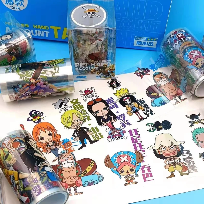 

Японские Аниме наклейки вокруг одной части ленты Luffy коллекция ручной учетной записи домашних животных и бумажная лента водонепроницаемые наклейки с персонажами