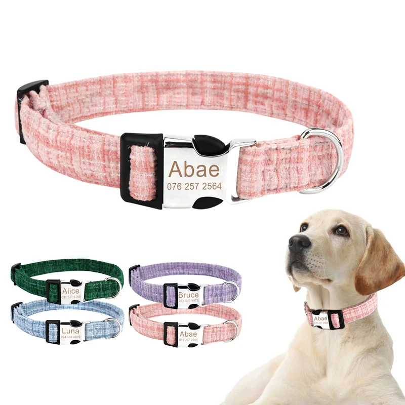 

Регулируемый ошейник для собак, универсальный аксессуар с бесплатной резкой, с названием пола, нейтральный, для щенков