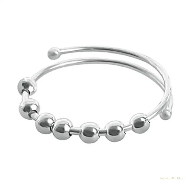 

Y4UD Spinning Rings Supplies Portable Adjustable Open Ring Relieve Boredom