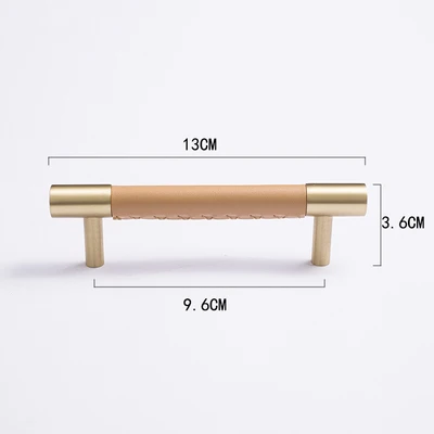 

Ручки для шкафов TINYHOB кожа + латунь