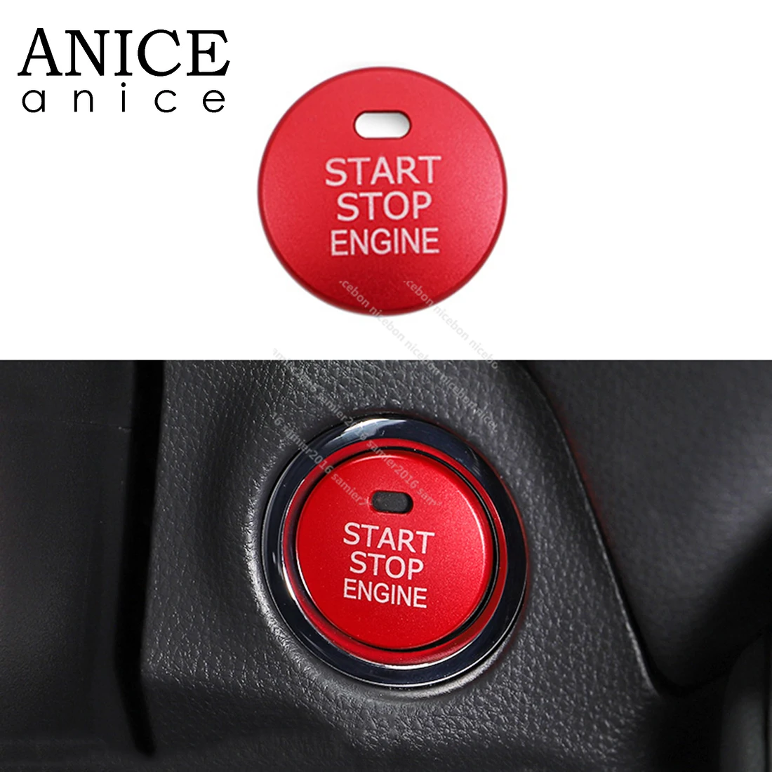 Кнопка запуска/остановки двигателя/крышка устройства зажигания подходит для Toyota