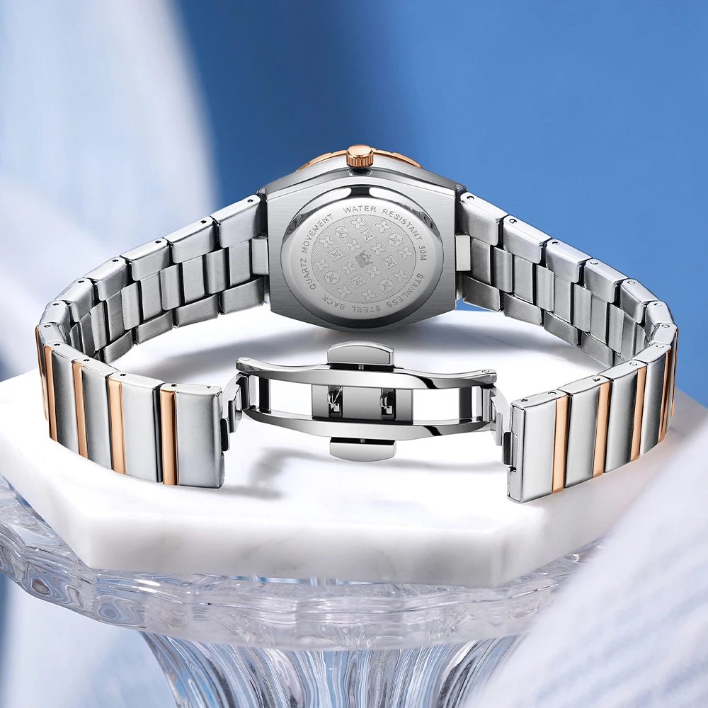 Женские кварцевые наручные часы зеркальная водонепроницаемость Простые Модные