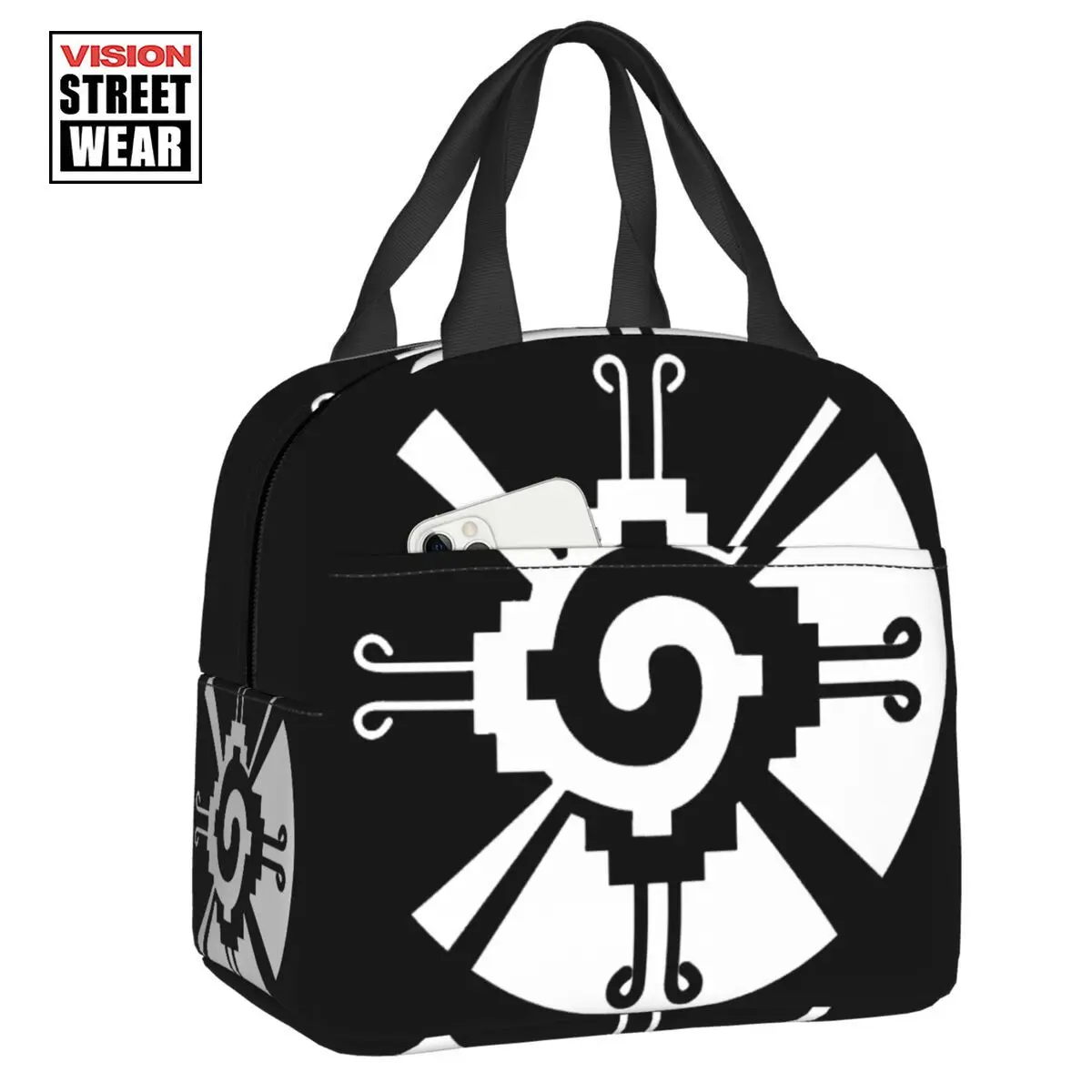 

2023 New Hunab Ku Mayan Aztec Sacred Symbol Thermal Insulated Lunch Bag Resuable Lunch Container School Travel Storage Food Box