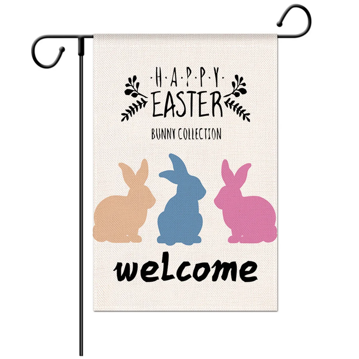 Rabbit In Training Easter Garden Flag Eggs Rabbit Flower Garden Banner 32*47cm images - 6