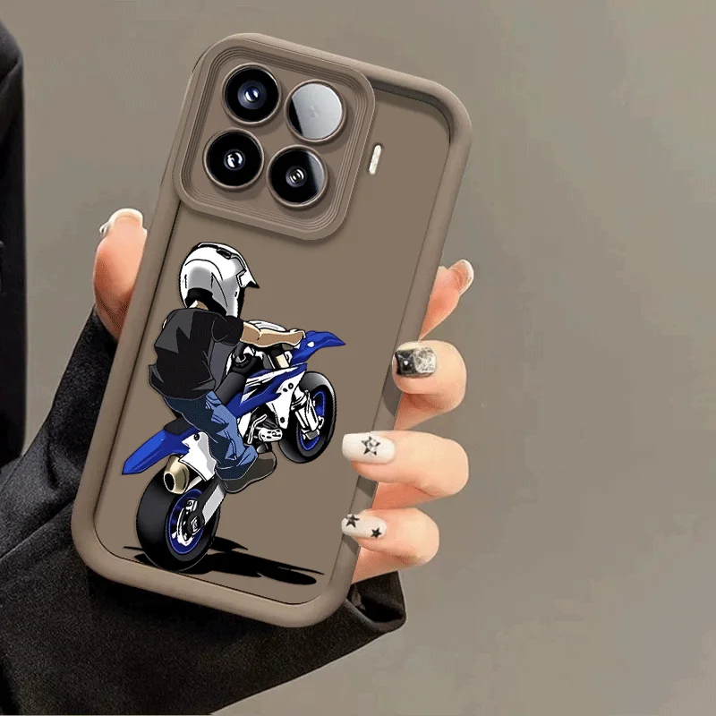 Фото Гибкий силиконовый чехол для Xiaomi 17T 15T Pro Mi 17 15 5G, защитный чехол с ударопрочным принтом Motocyber. №5