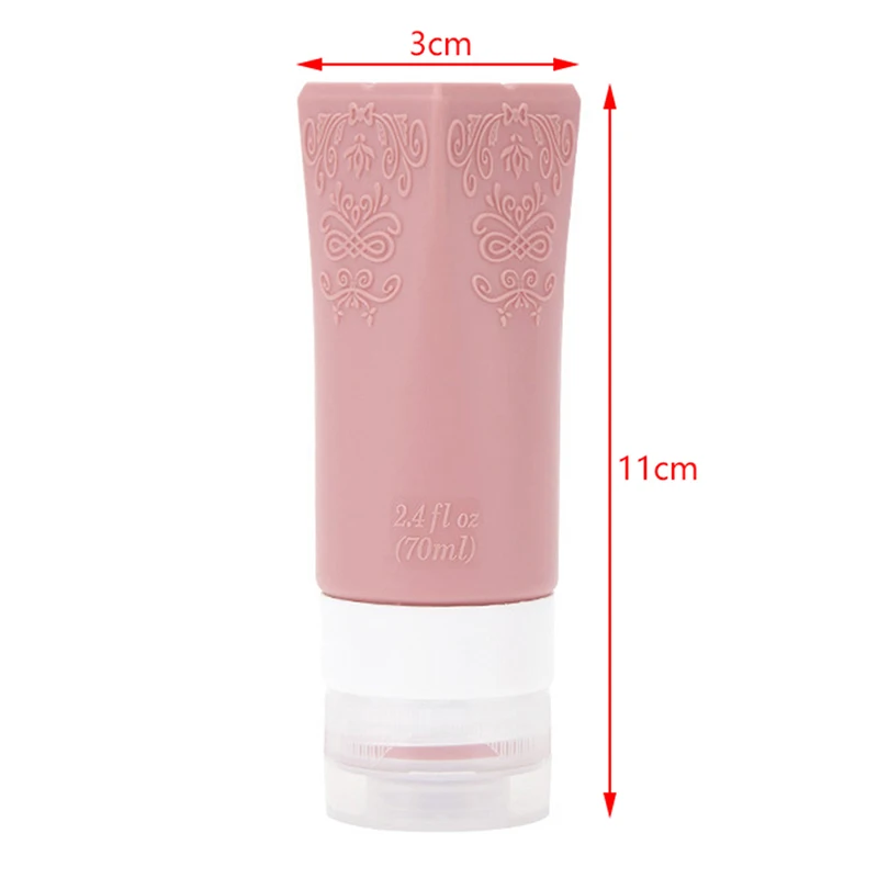 70ML Refillable Retro Chinese Printing Empty Portable Soft Silicone Dispense The Bottle Style Sub-Bottling Outdoor Travel Bottle images - 6