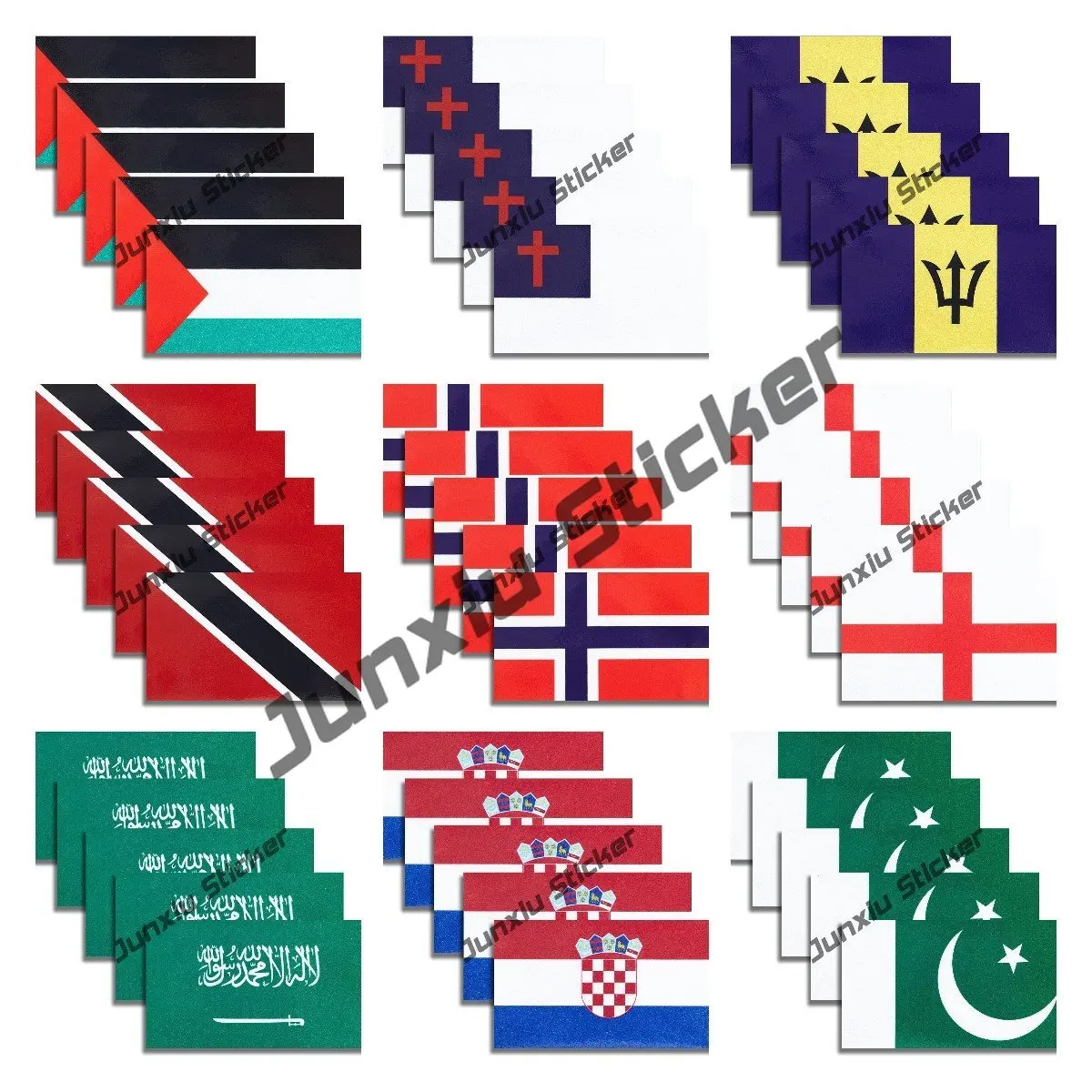

5Pcs England Flag Vinyl Decal Tactical Denmark Saudi Arabia Croatia Flag Decal Pakistan Stickers for Vehicles Car Window Bumper