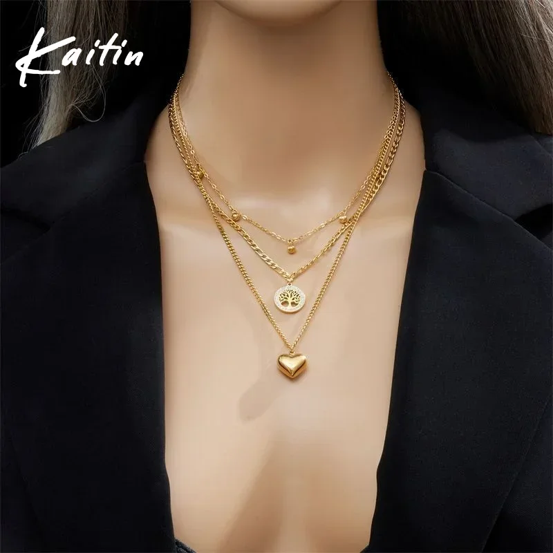 Многослойное ожерелье с подвеской в виде дерева и короны любви для женщин модные