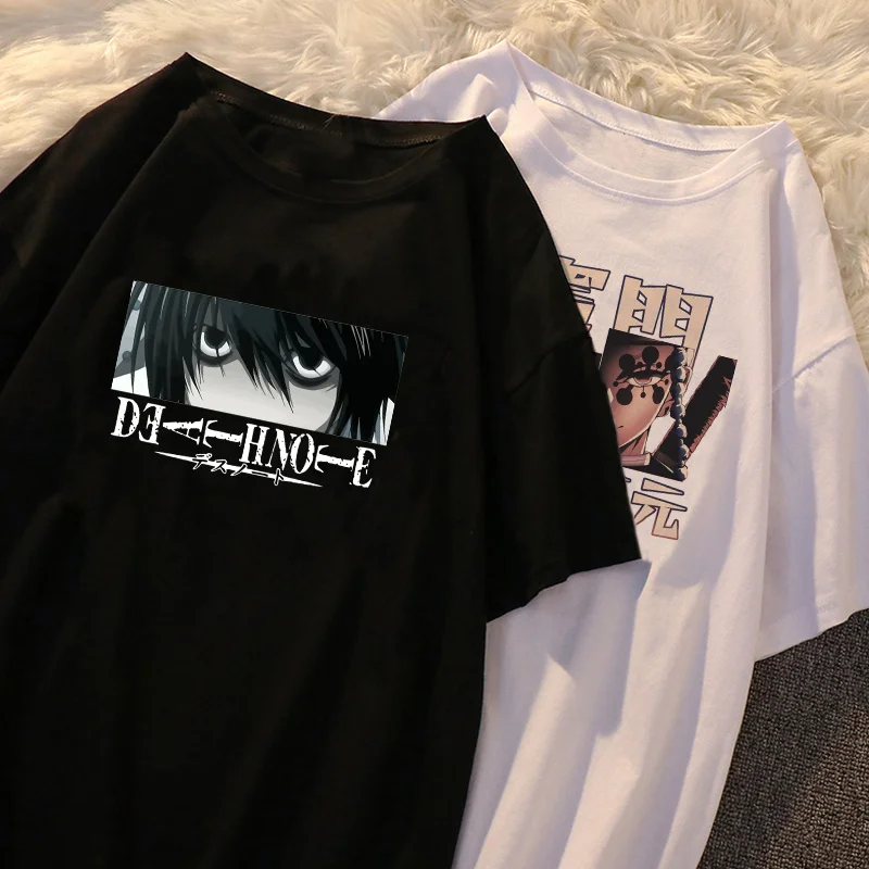 

Death Note Japanese Anime T Shirt Men Attack on Titan Shingeki No Kyojin T-shirt Manga Demon Slayer Kimetsu No Yaiba Tshirt Male