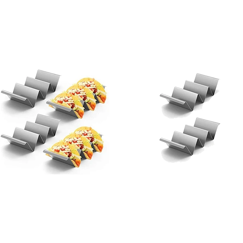 

Hot Taco Holder Stand, Stainless Steel Taco Rack Shell With Handles Taco Truck Tray Holds For Restaurant And Home