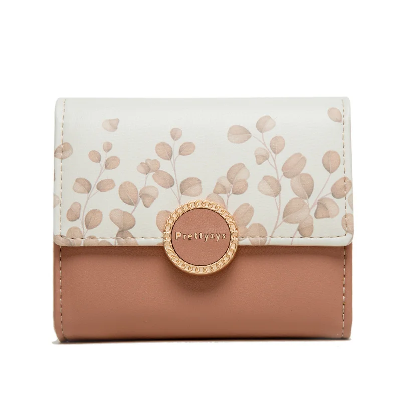 

Новинка кошелек чистый женский короткий 30% маленький вместительный кошелек из искусственной кожи