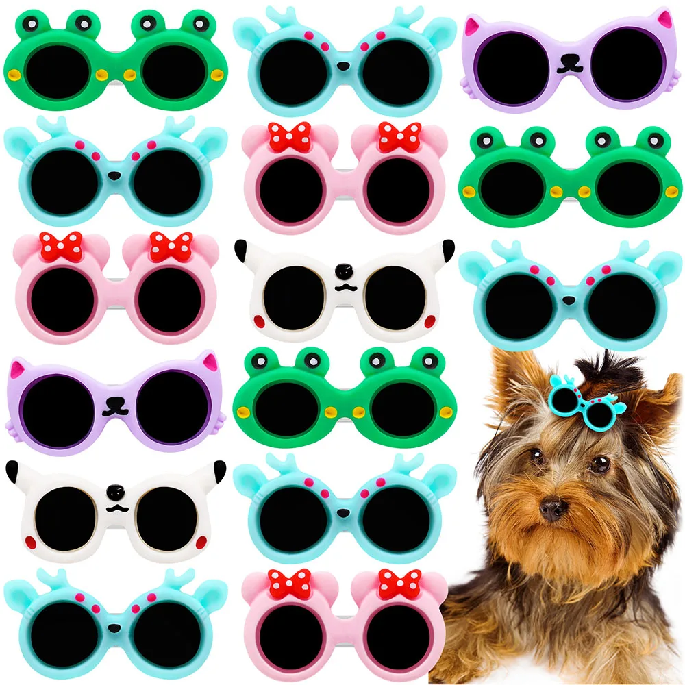

Pet Dog Clips Cute Dog Glasses Shape Frog Animal Shape Dog Hairpin Puppy Cat Hair Grooming Supplies for Dog Cats Pet Accessories