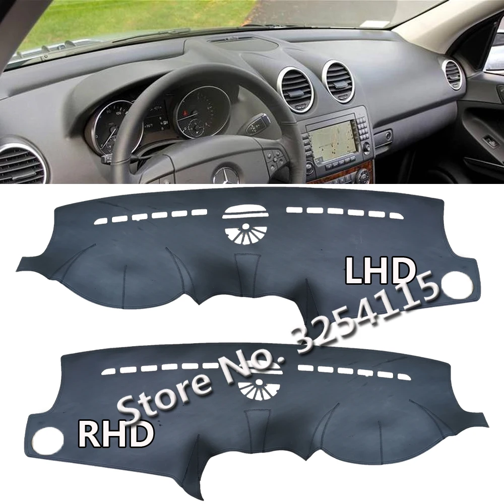 

Leather Dashmat Suede Dashboard Cover Pad Dash Mat Carpet Car Styling Accessories for Mercedes Benz Gl Class X164 M Class W164