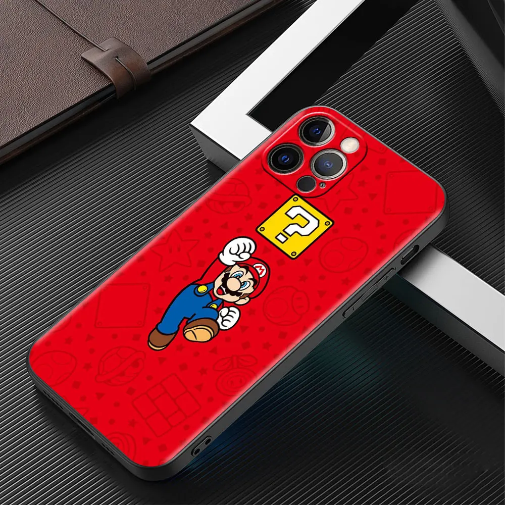 Super Mario Game For iPhone 13 Pro Max 12 Mini 11 Phone Case Soft Cover For Apple XR SE 2020 X XS 7 8 Plus 6 6S 5 5S Shell Funda images - 6