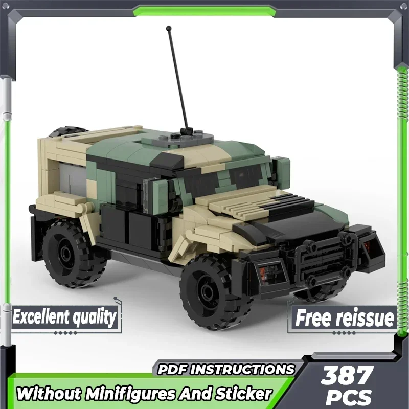 Модель военного автомобиля Moc строительные кирпичи Bushmaster Troop Carrier технология