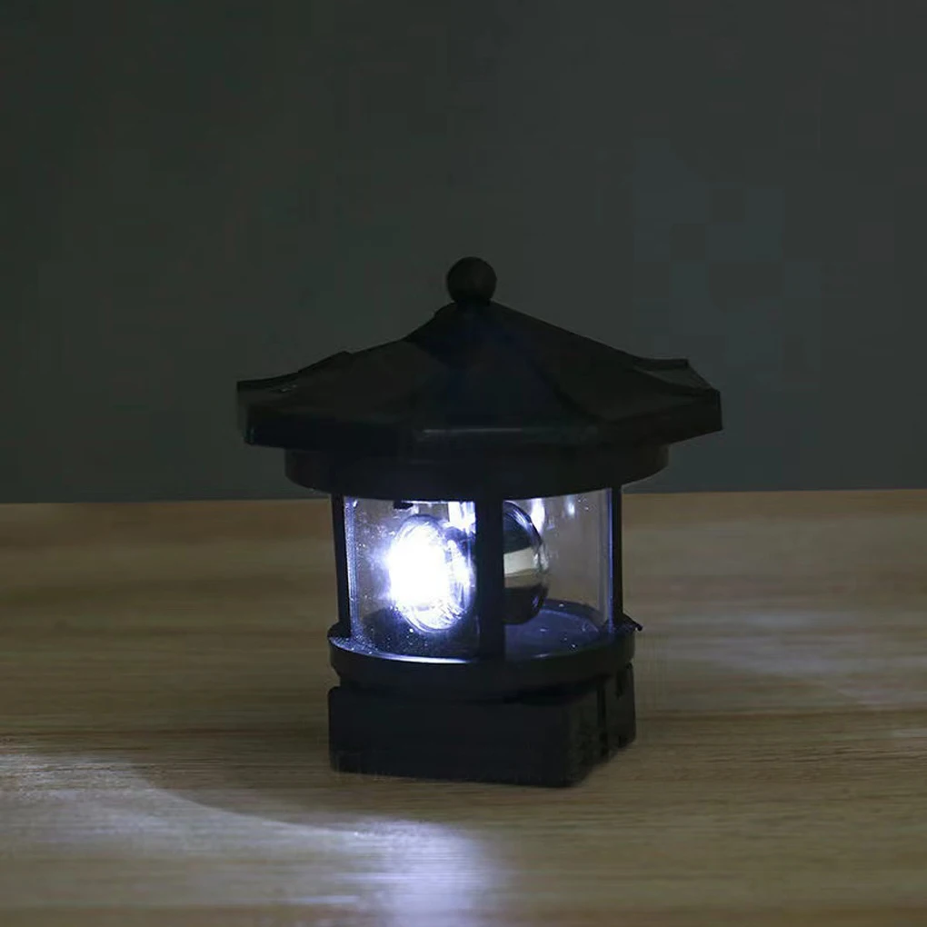 

Solar LED Light Outdoor Rotating Waterproof Street Lamp Lighthouse Indoor Lights Pathway Yard Fences Driveway Pathway
