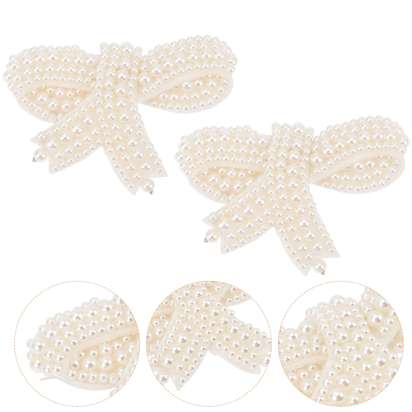 

Pearl Bridal Shoes Flat Wedding Removable Charms Bowknot Clips Embellishments Pumps Bride Decore Jewelry