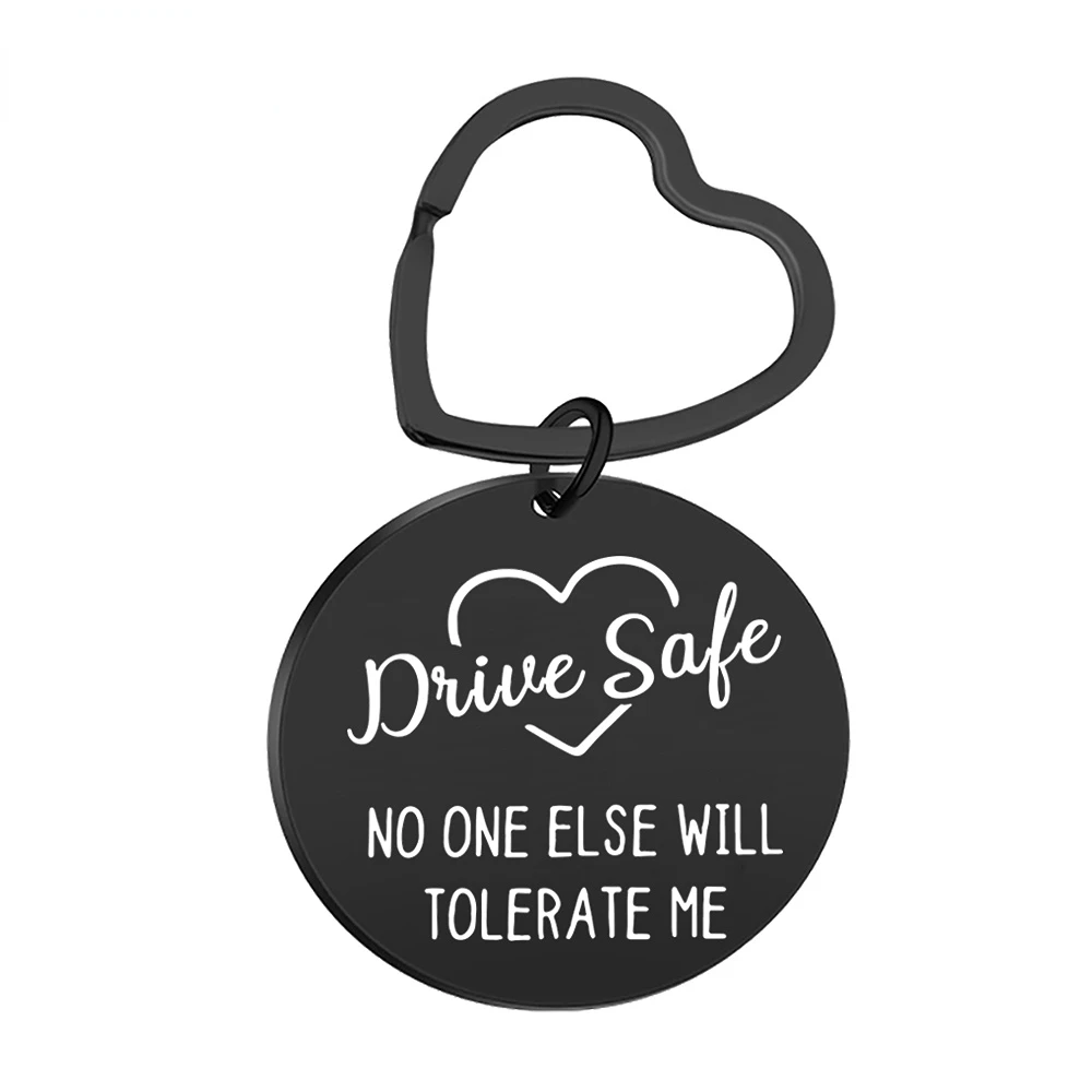 

2023 Drive Safe Keychain Gifts for Boyfriend Husband Dad Birthday Valentines Pendant Necklace for Men Him From Wife Girlfriend