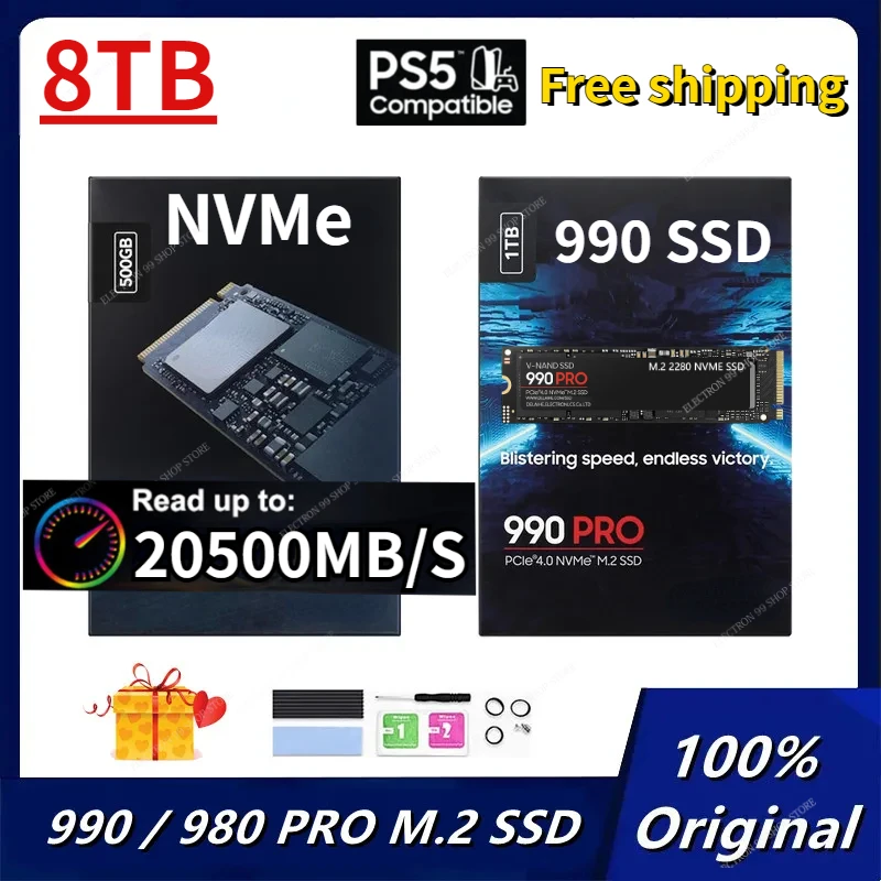 

PS5 Original New2023 M2 SSD 8TB 2TB 4TB Hdd Hard Drive M.2 SSD Hard Disk M2 2280 SATA NGFF Hard Drive for Famous Brand Laptop PC