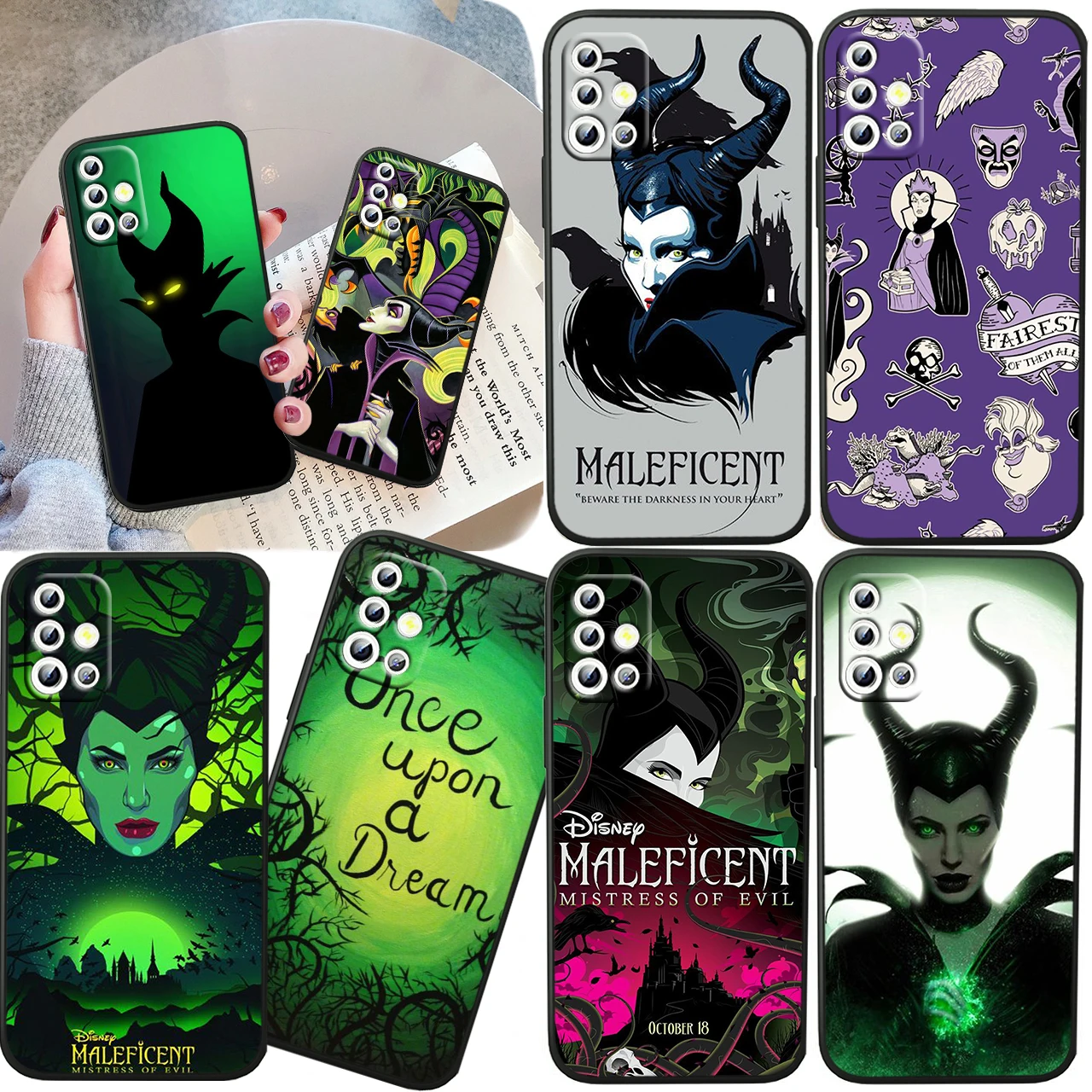 

Disney Poison Queen Cool For Samsung A04S A81 A91 A71 A51 A41 A31 A12 A21S A01 4G 5G Silicone Soft Black Phone Case