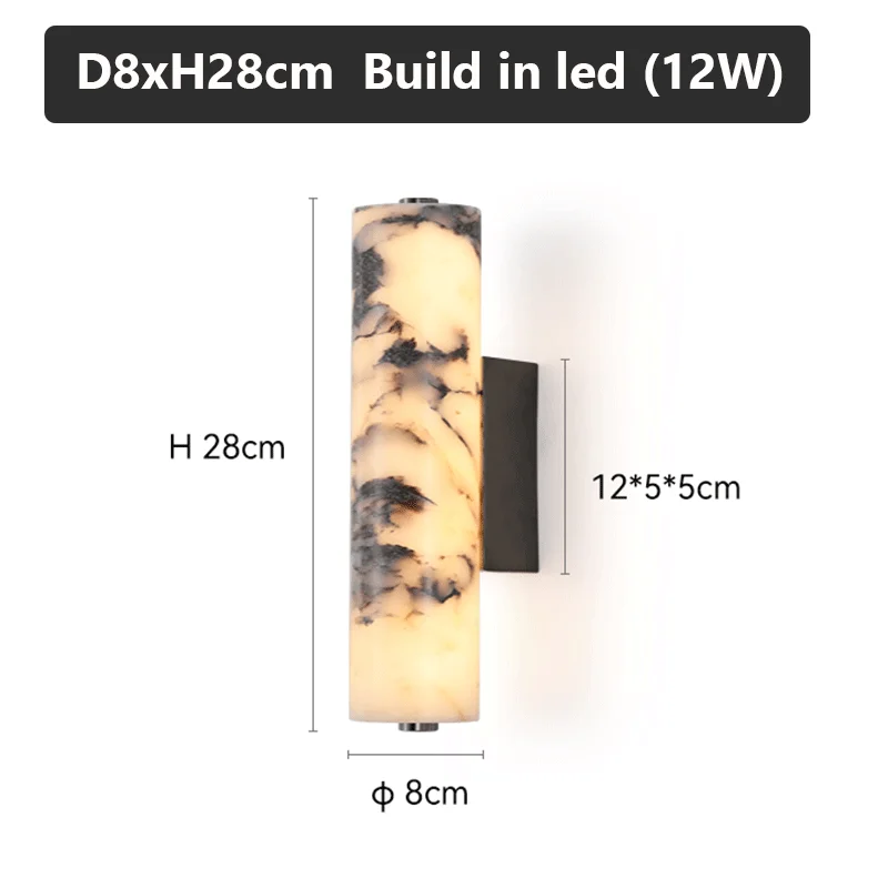 

tmlliey Настенный светильник из мрамора черный
