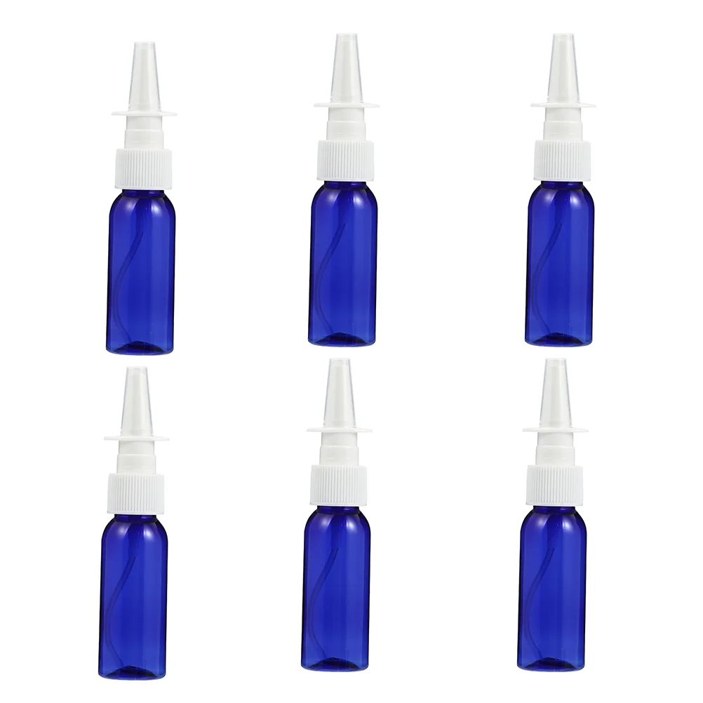 

6 Pcs Round Shoulder Bottle Nasal Spray Empty Cosmetics Sub Bottles The Pet Trip Lotion