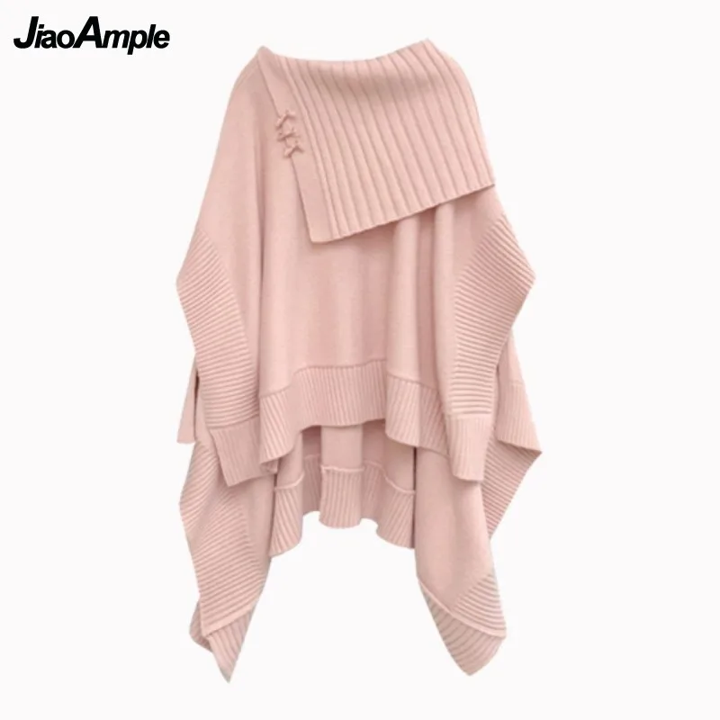 Женский осенне-зимний новый шикарный вязаный свитер нестандартной формы +