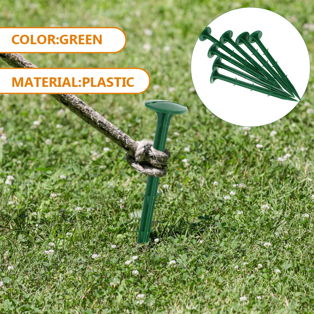 

150pcs Plastic Garden Stakes Lawn Ground Nails Garden Ground Stakes Multi-function Garden Stakes