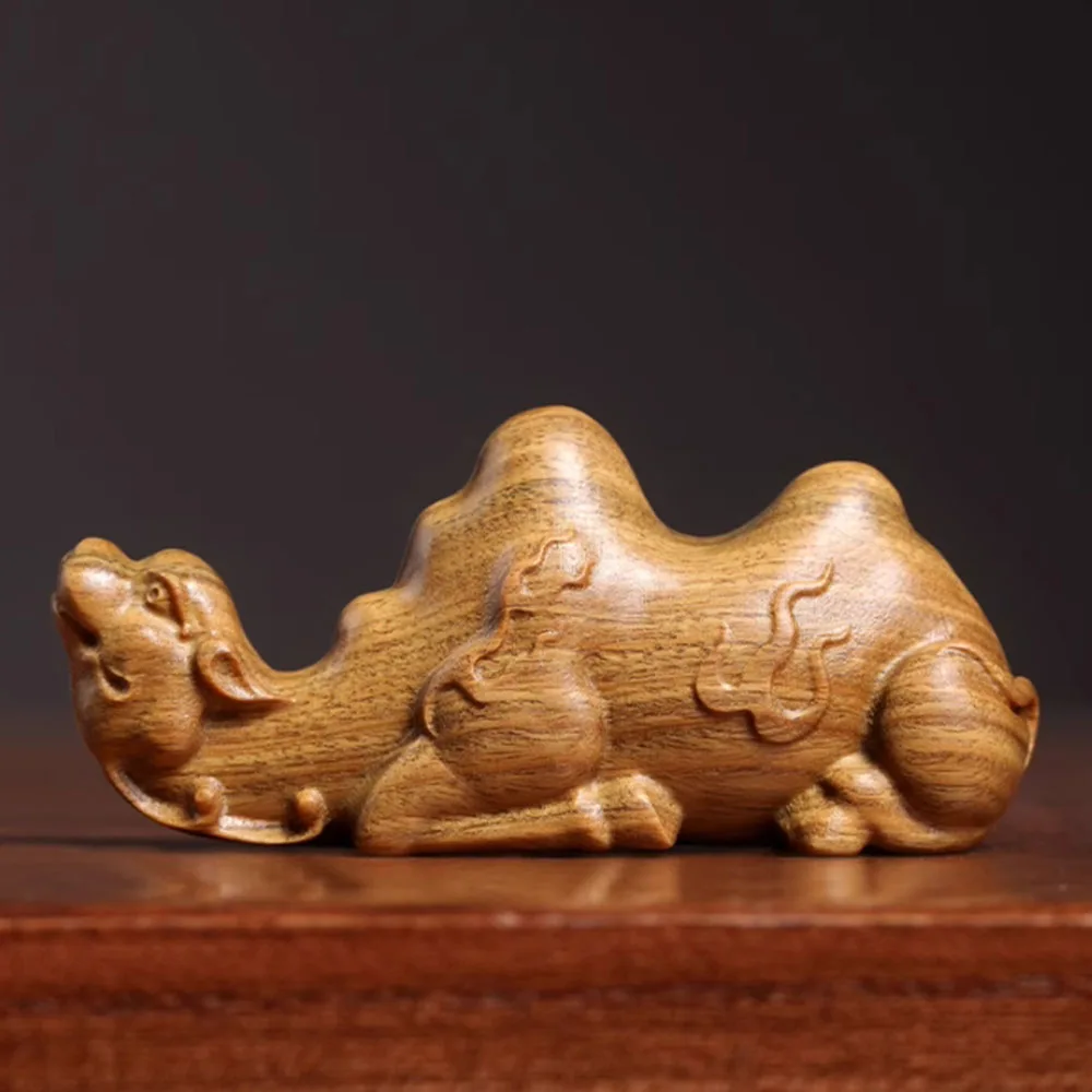 JW161-7 5 см подставка для верблюда зеленая скульптура из сандалового дерева фигурка