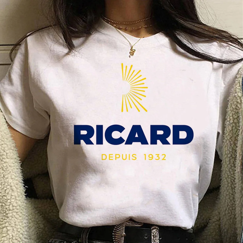 

Ricard top women Japanese t shirt girl y2k clothing