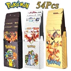 2022 HOT 54pcs Pokemon Cards Metal Card V Card PIKACHU Charizard Golden Vmax Card Kids Game Collection Cards Christmas Gift