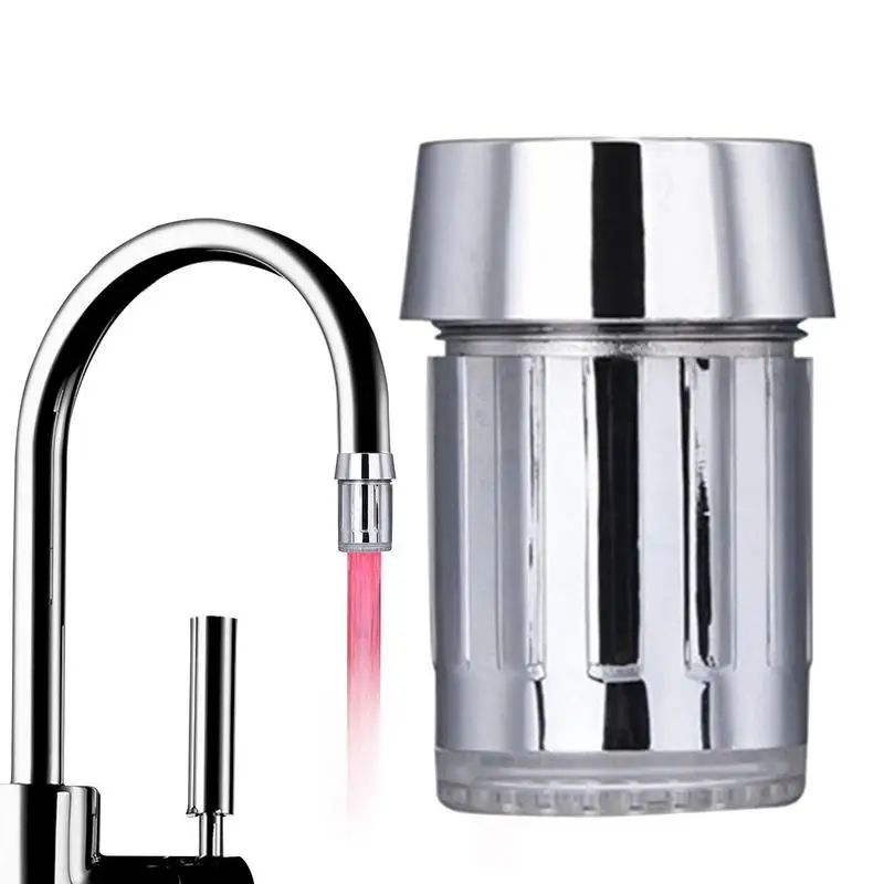 

LED Water Faucet Led Illuminated Basin Faucet Color Temperature Sensitive Gradient Water Faucet Bathroom Kitchen Accessory For