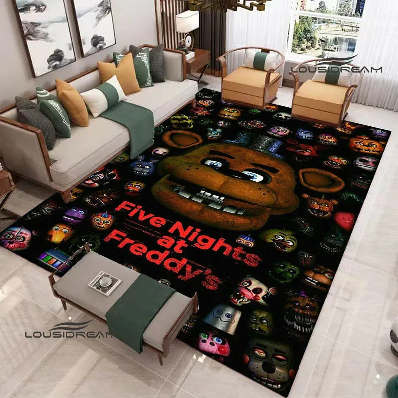 Ковер F-Five Nights at F-Freddy's с принтом ковер для гостиной и спальни нескользящий