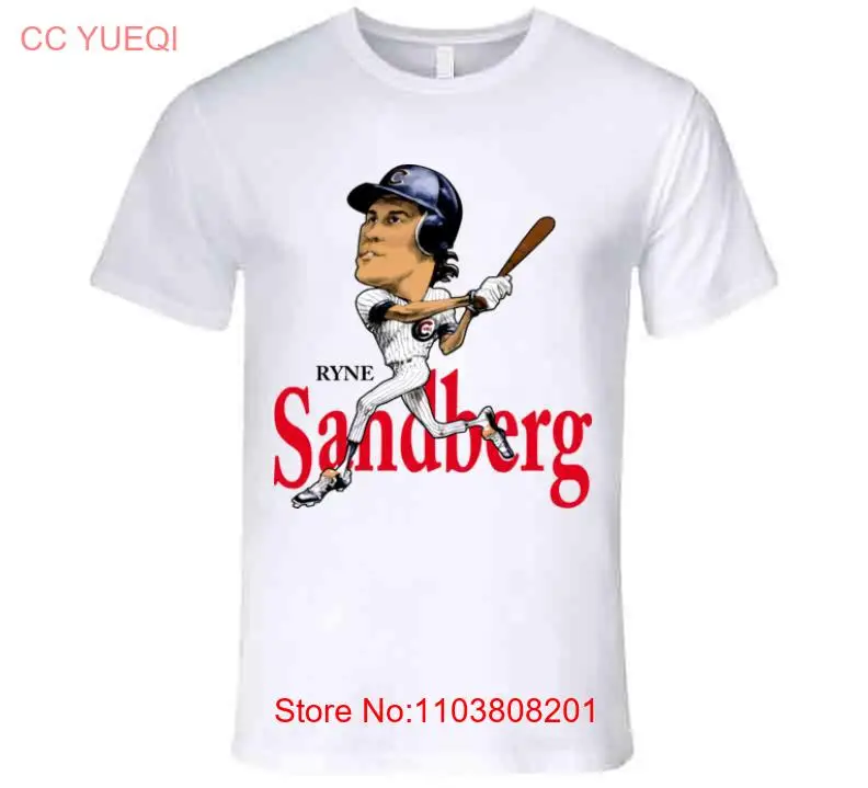 Футболка Ryne Sandberg белая с коротким рукавом все размеры S-5XL JJ4369