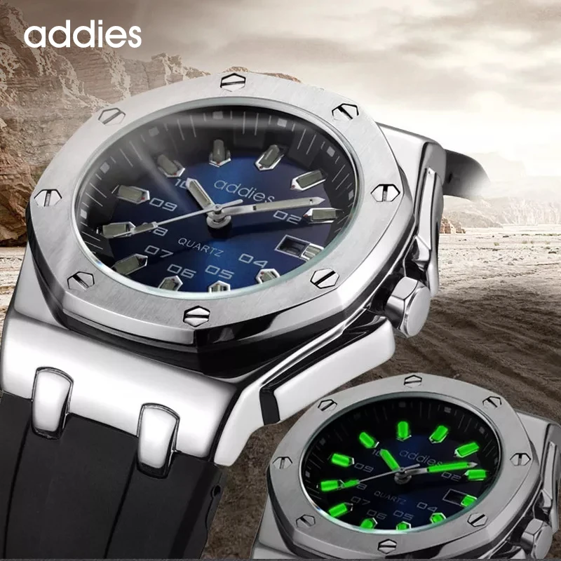 Часы мужские Кварцевые водонепроницаемые из нержавеющей стали с хронографом