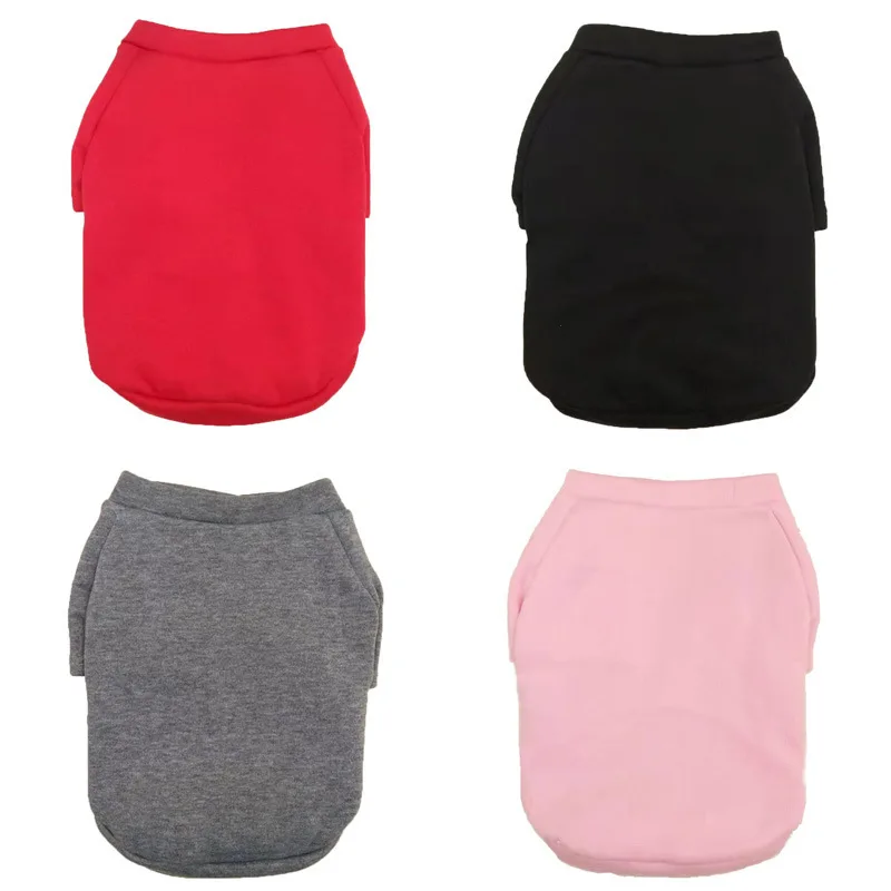 

New Dog Clothes Spring Thick Sweater Vest Puppy Cats Classical Cotton Coat Solid Color Pet Items Warm Soft Leggings XS-XXL