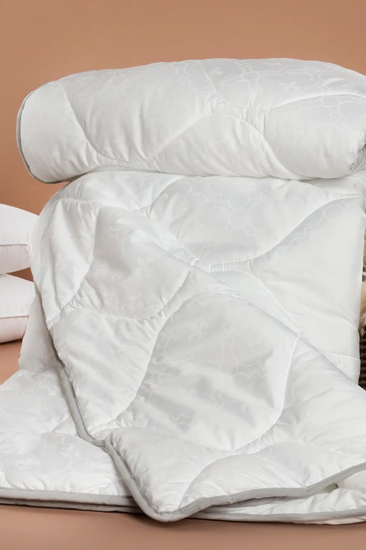 

Double duvet cover double quilt-white 195 x-white x silicone Polyester bedroom textile home & furniture