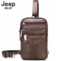 jeep buluo men shoulder messenger bags small multi function sling chest bag legs waist bag for man new fashion casual crossbody