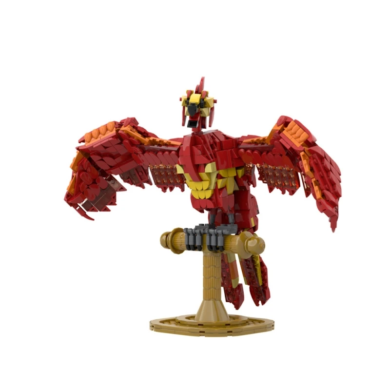 Фото Конструктор MOC Fire Phoenix Fawkes, Волшебная модель Феникса, заказ, дикое чудовище, Феникс, огненные птицы, сборный кирпич, игрушка в подарок №5