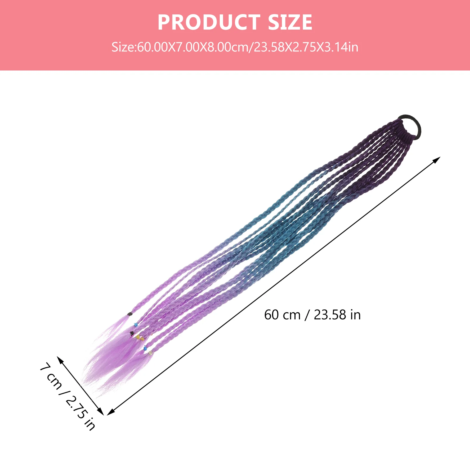 Прямые волосы для конского хвоста удлинитель косы из искусственной шерсти