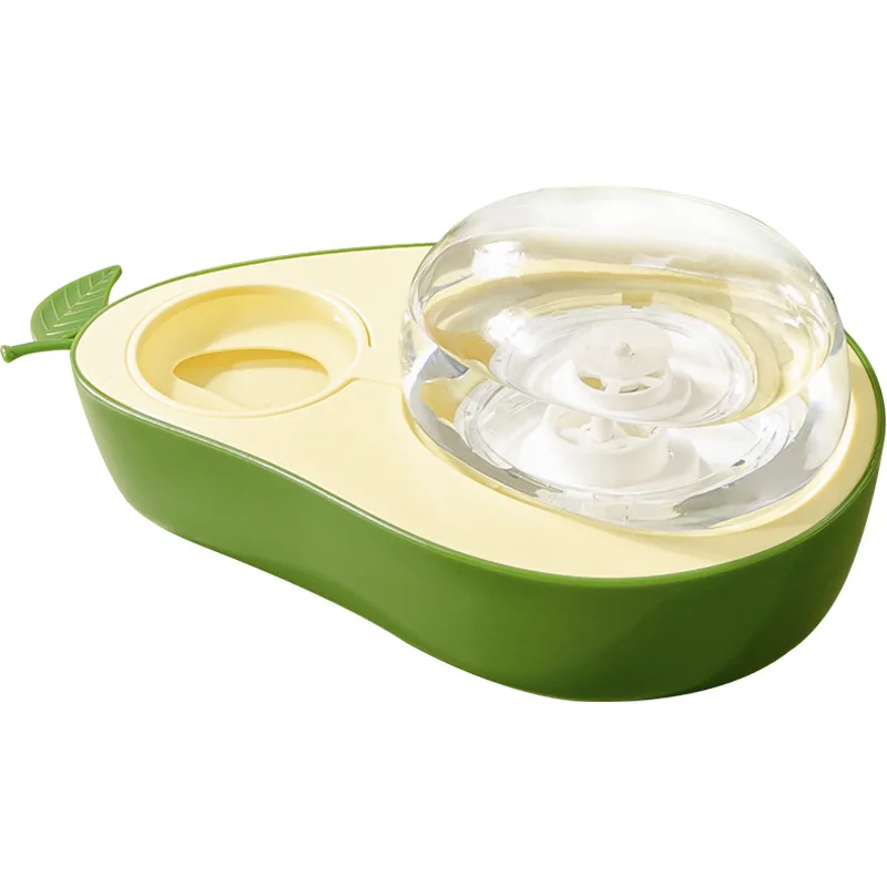

Pet Feeder Bowl Avocado Cat Dog Food Water Drink Bowl Dispenser Double Purpose Fast Slow Can Trough Holder Automatic Anti-choke