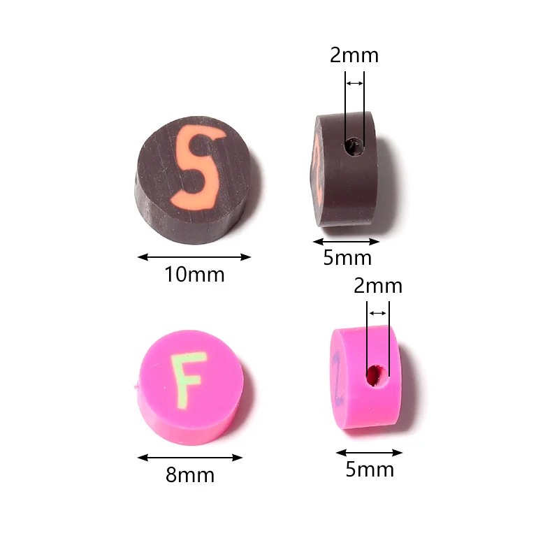 Бусины из полимерной глины для изготовления ювелирных изделий 50 шт.