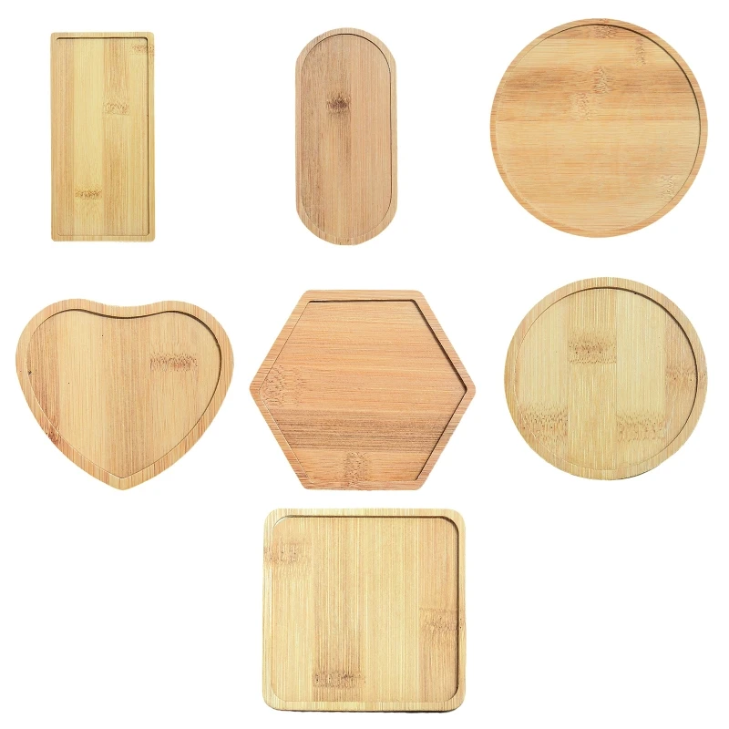 

Bamboo Cup Coaster Placemat Countertop Bottle Organizer Holder Tray for Home Kitchen Diningh Room Table Decoration Supplies