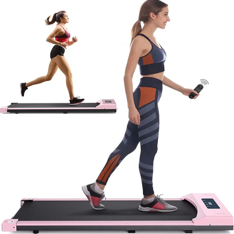 Under Desk Treadmill,2.5HP Walking Pad Treadmill with Remote Control Installation-Free Slim Flat Compact Treadmill Ultra-Quiet f