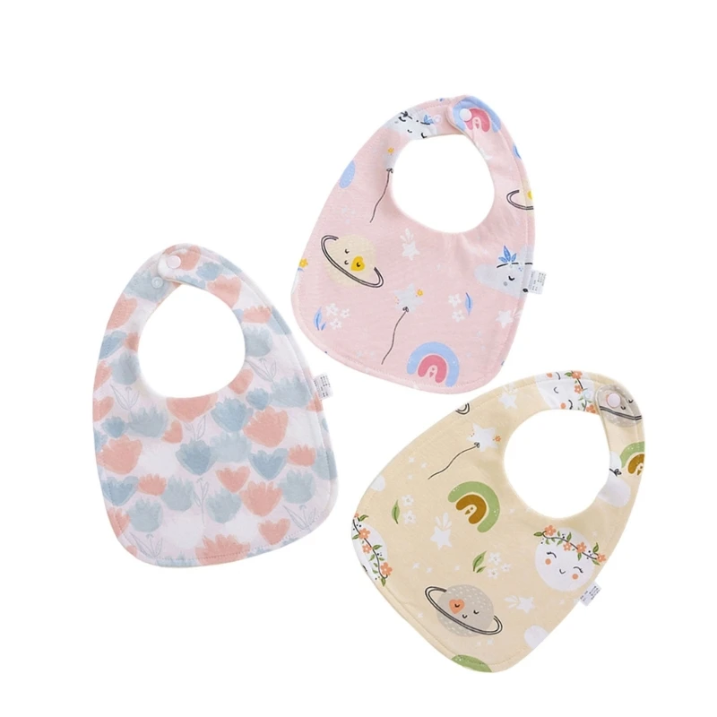3 шт. детские нагрудники для кормления с мультяшным рисунком малышей мягкий