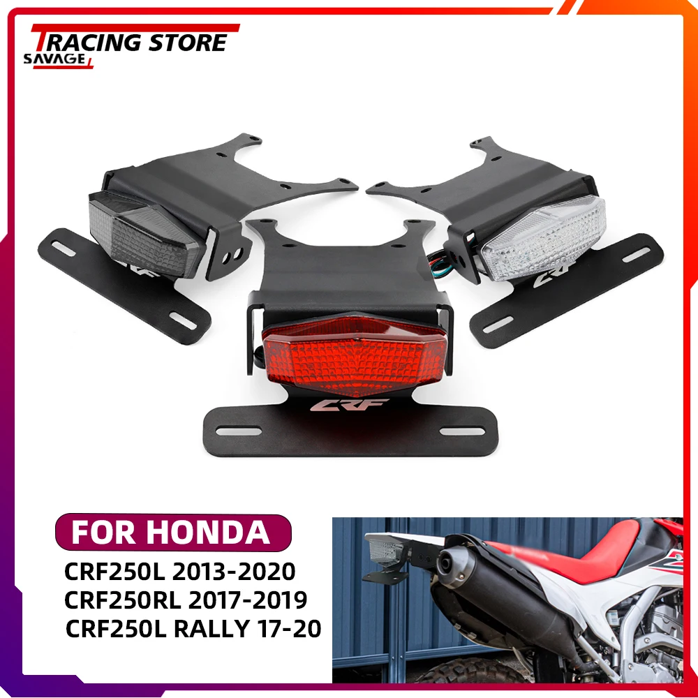 

For HONDA CRF250RL CRF250L Rally License Plate Holder LED Brake Turn Light CRF 250L 250RL Tail Tidy Fender Eliminator Taillight