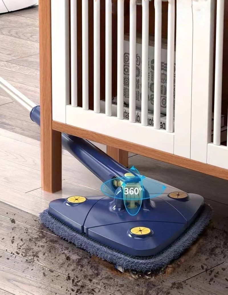 

Triangle Mop 360 Twist Squeeze Wringing XType Window Glass Toilet Bathrrom Floor Household Cleaning Ceiling Dusting Extended