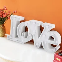 big love light romantic wedding standing letter lamp lights light up white plastic valentine love girlfriend gifts