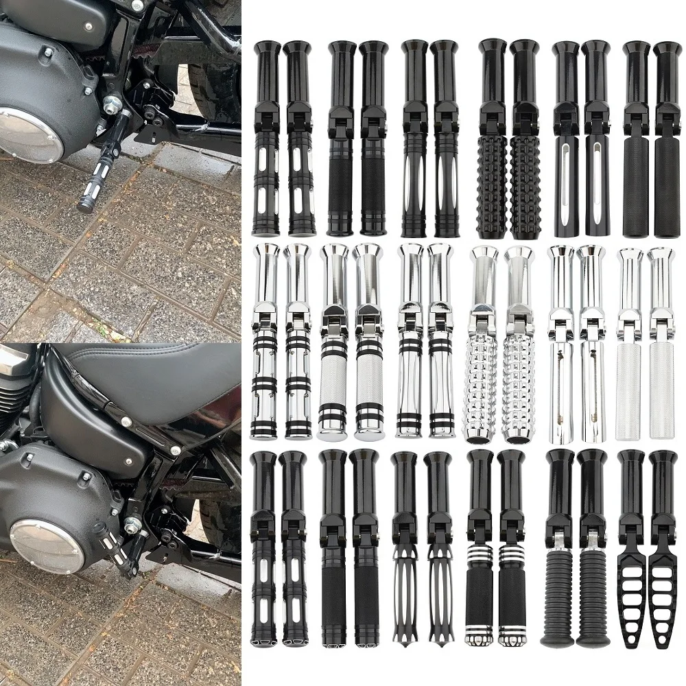Фото Задние подножки мотоцикла, подставка для ног пассажира, кронштейн для Harley Softail FLSL FLSB FLHC FLDE FXBB FXLR FXST 18-20 №1